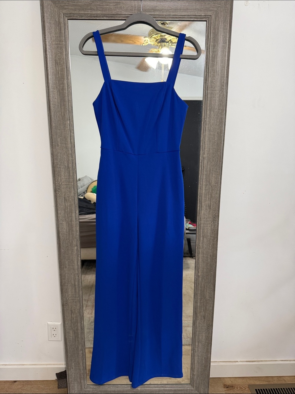 Classic Sleeveless Wide-Leg Jumpsuit in Cobalt Blue
